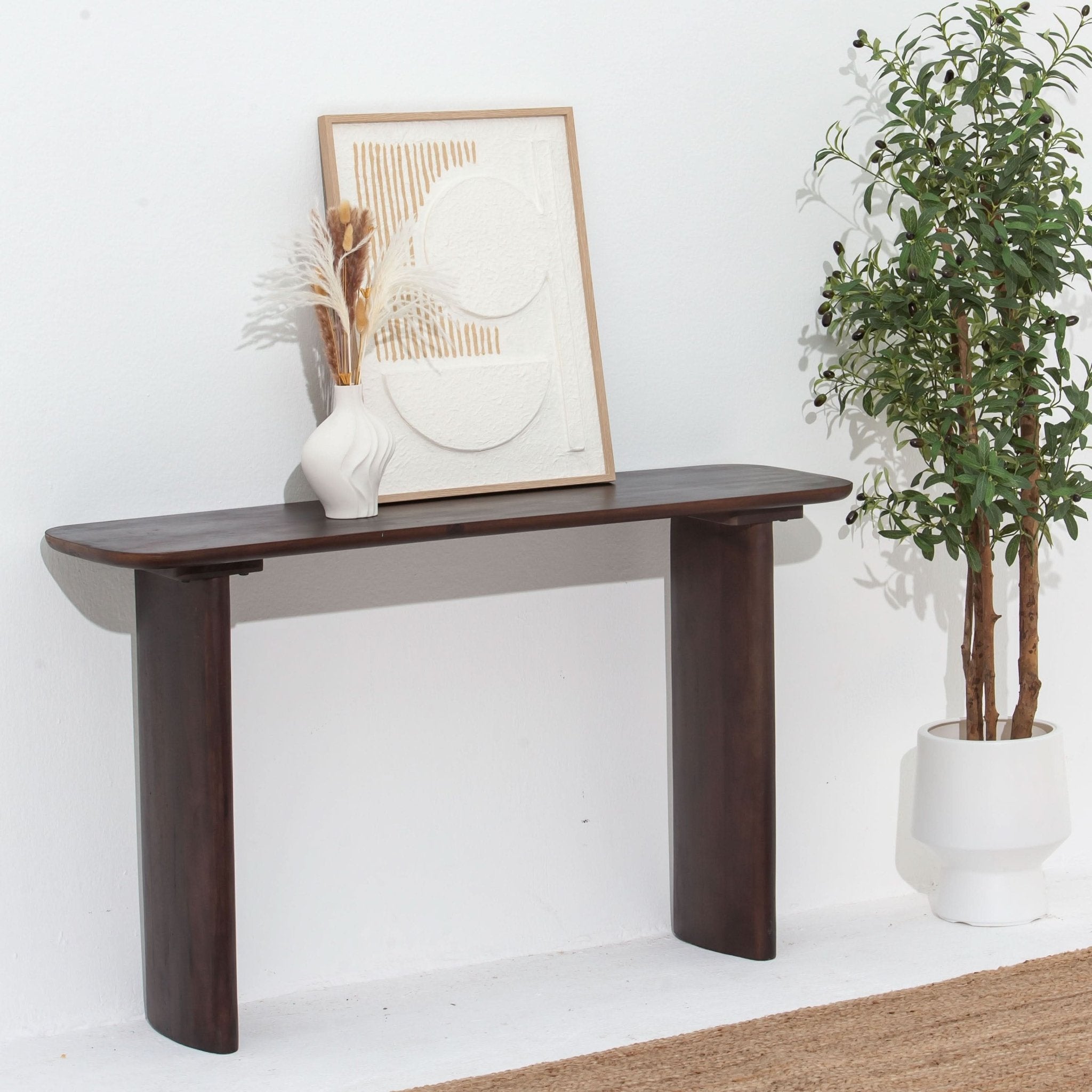 DANISH WOODEN CONSOLE TABLE - Art and craft furniture