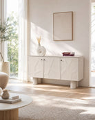 Danish Wooden Three Door Sideboard - Art and craft furniture