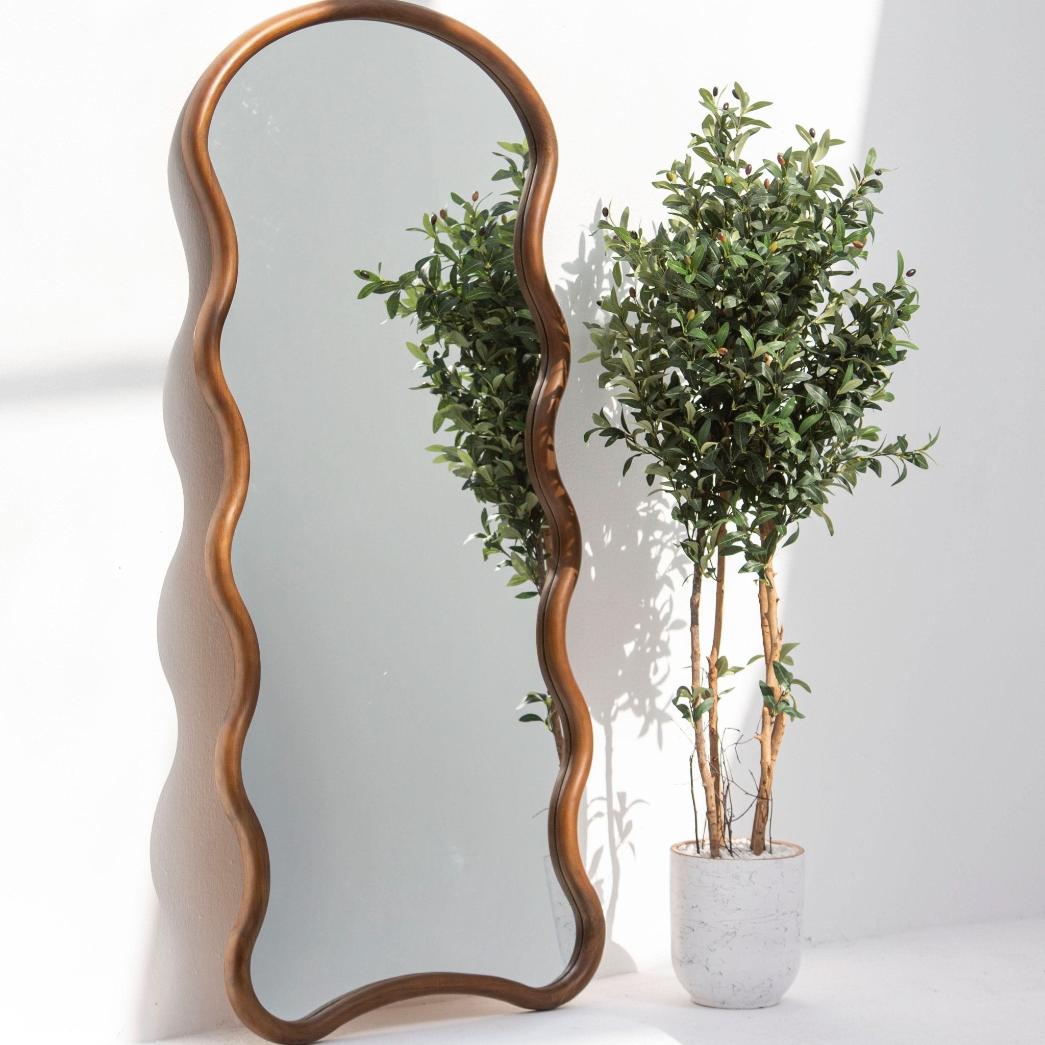 DARWIN CURVE WOODEN MIRROR FRAME - Art and craft furniture