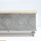 DARWIN WOODEN CARWED BOX - Art and craft furniture