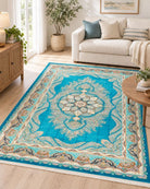 Delara Qom Blue Carpet - Art and craft furniture