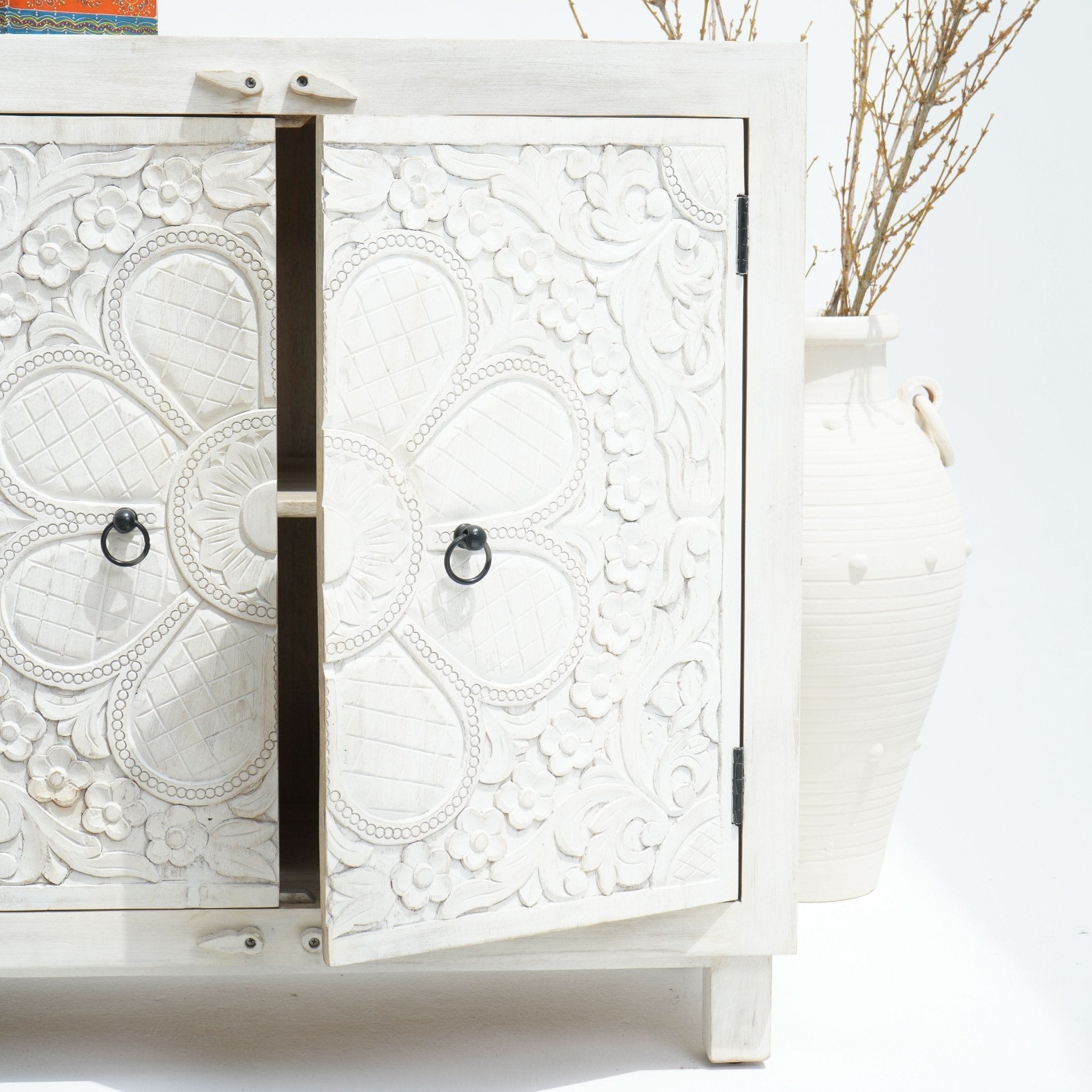 DELIGHT CARVED TWO DOOR SIDEBOARD - Art and craft furniture