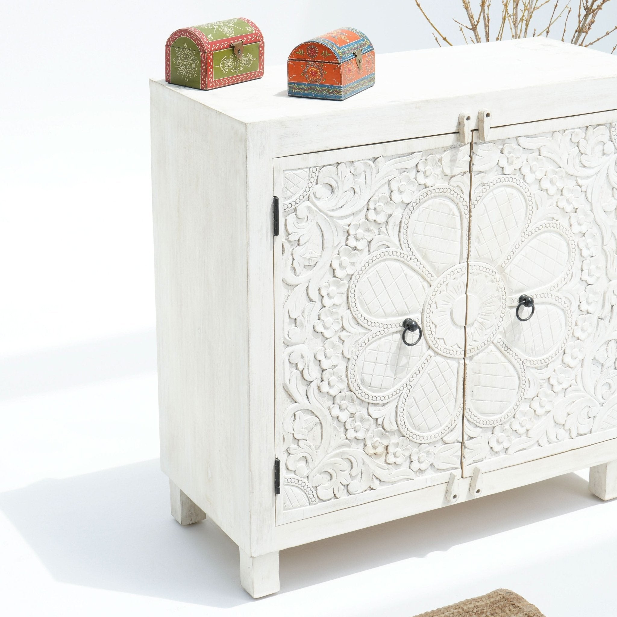 DELIGHT CARVED TWO DOOR SIDEBOARD - Art and craft furniture