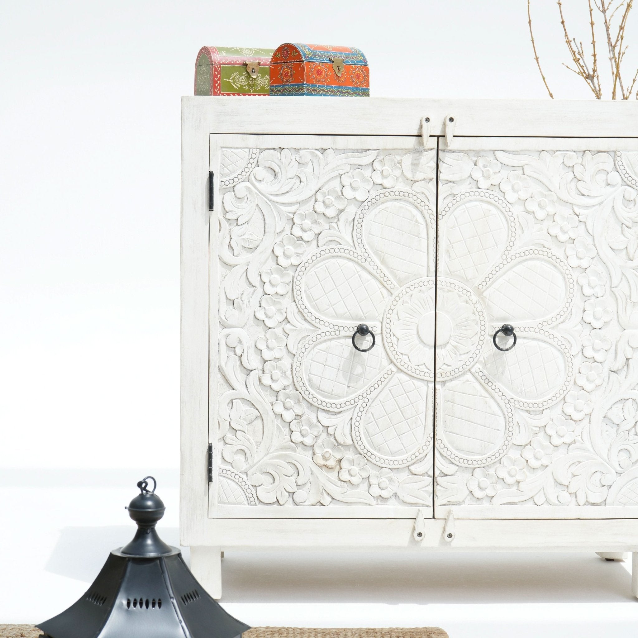 DELIGHT CARVED TWO DOOR SIDEBOARD - Art and craft furniture