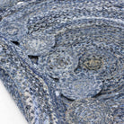 DENIM FLORA ROUND RUG - Art and craft furniture