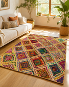 DIAMOND JUTE & CHINDI HANDMADE RUG - Art and craft furniture