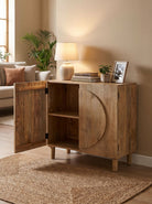 Elaris Mango Wood 2 Door Sideboard - Art and craft furniture