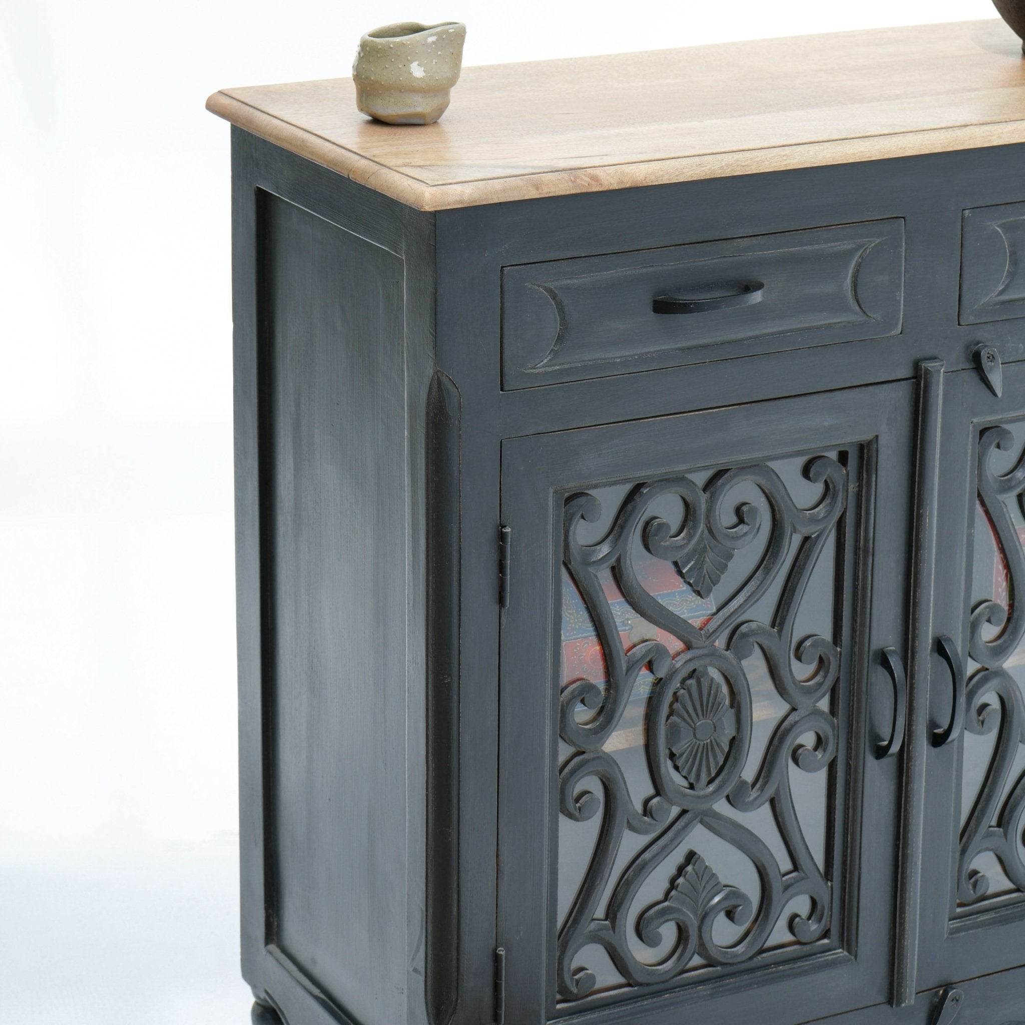 ELEGANCE GLASS DOOR SIDEBOARD - Art and craft furniture