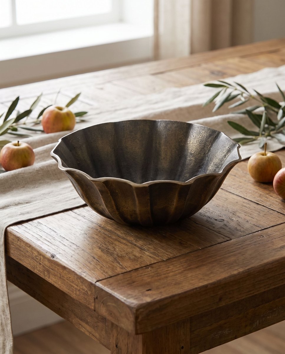 Elegant Ember Big Round Bowl - Art and craft furniture