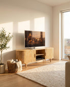 ELISKA TWO DOOR MANGO WOOD TV STAND - Art and craft furniture