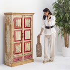 ELMORA PAINTING WOODEN CABINET - Art and craft furniture