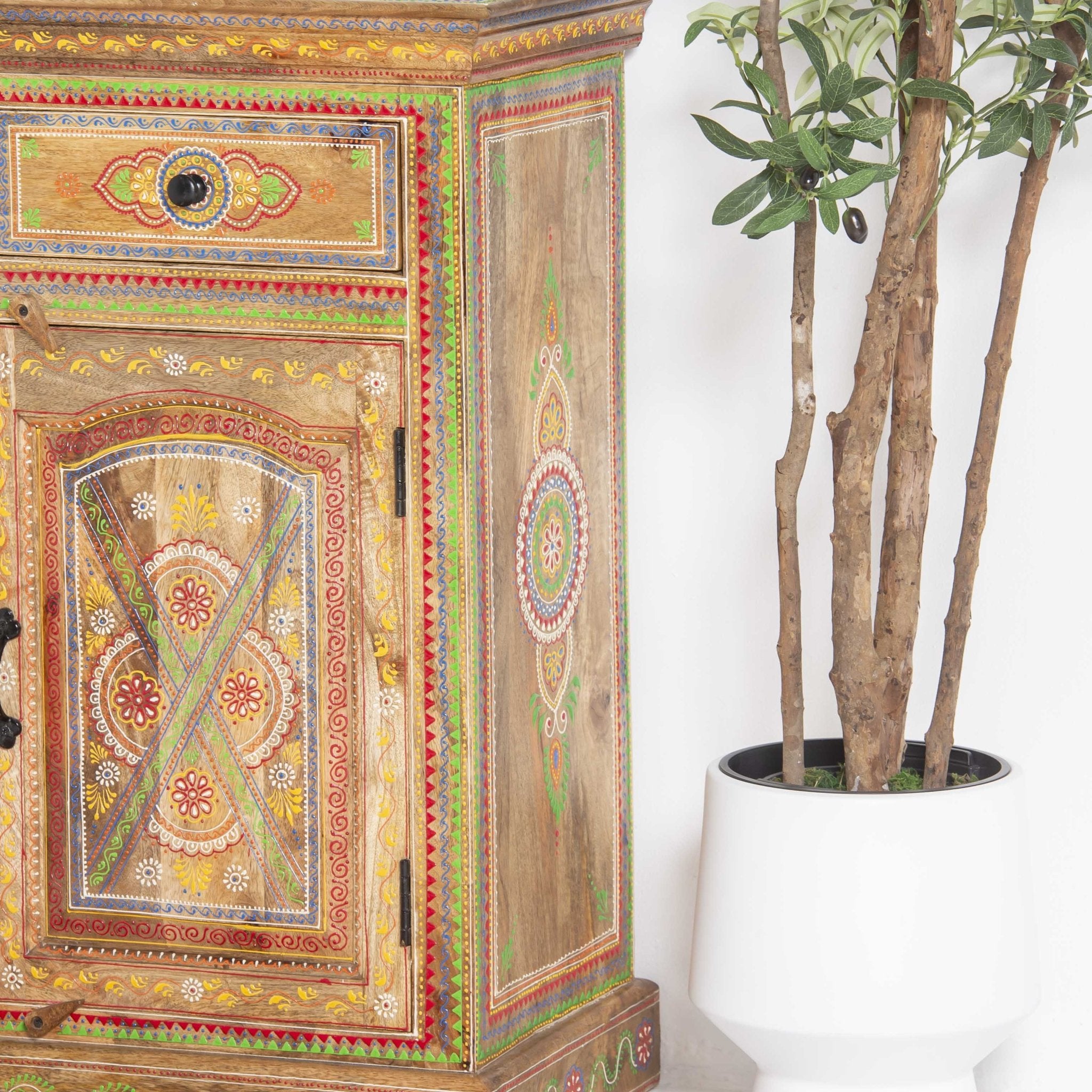 ELMORA PAINTING WOODEN SIDEBOARD - Art and craft furniture