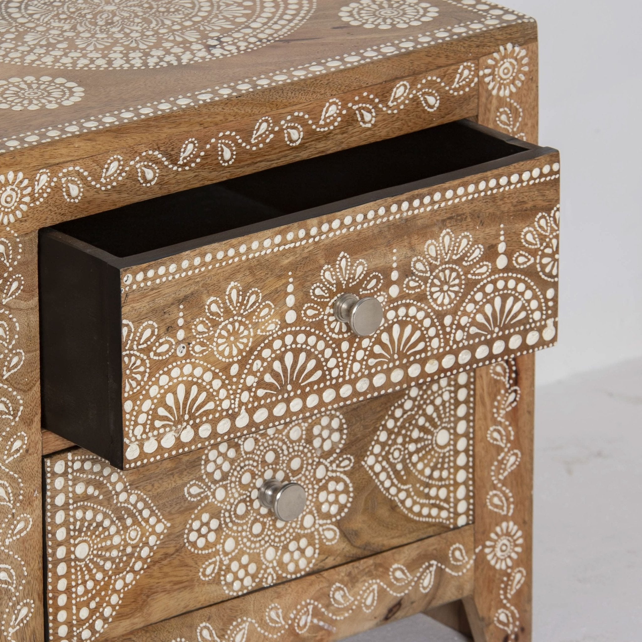 ELMORA PAINTING WOODEN TV STAND - Art and craft furniture