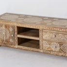 ELMORA PAINTING WOODEN TV STAND - Art and craft furniture