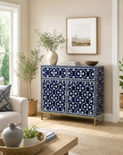 Eloria Blue Mother Of Pearl Side Board - Art and craft furniture