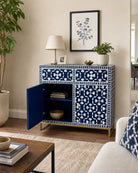 Eloria Blue Mother Of Pearl Side Board - Art and craft furniture