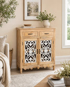 Elvessa Glass 2 Door Sideboard - Art and craft furniture