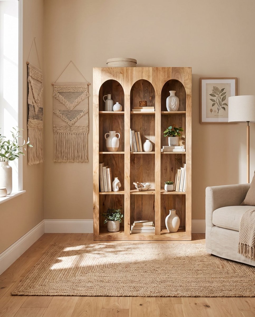 Elvexa Wooden Open Book Self - Art and craft furniture
