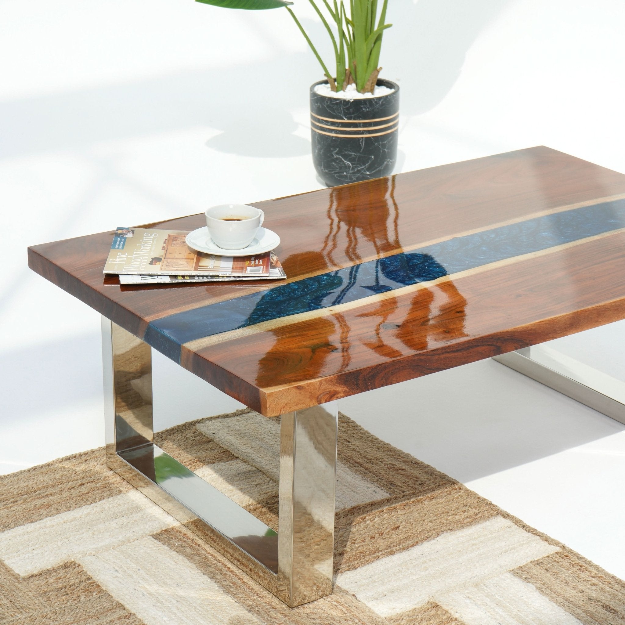 ENSEBLE EPOXY COFFEE TABLE - Art and craft furniture