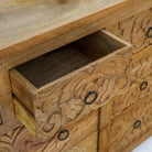ESPERANCE MANGO CARVED EIGHT DRAWER CHEST OF DRAWERS - Art and craft furniture