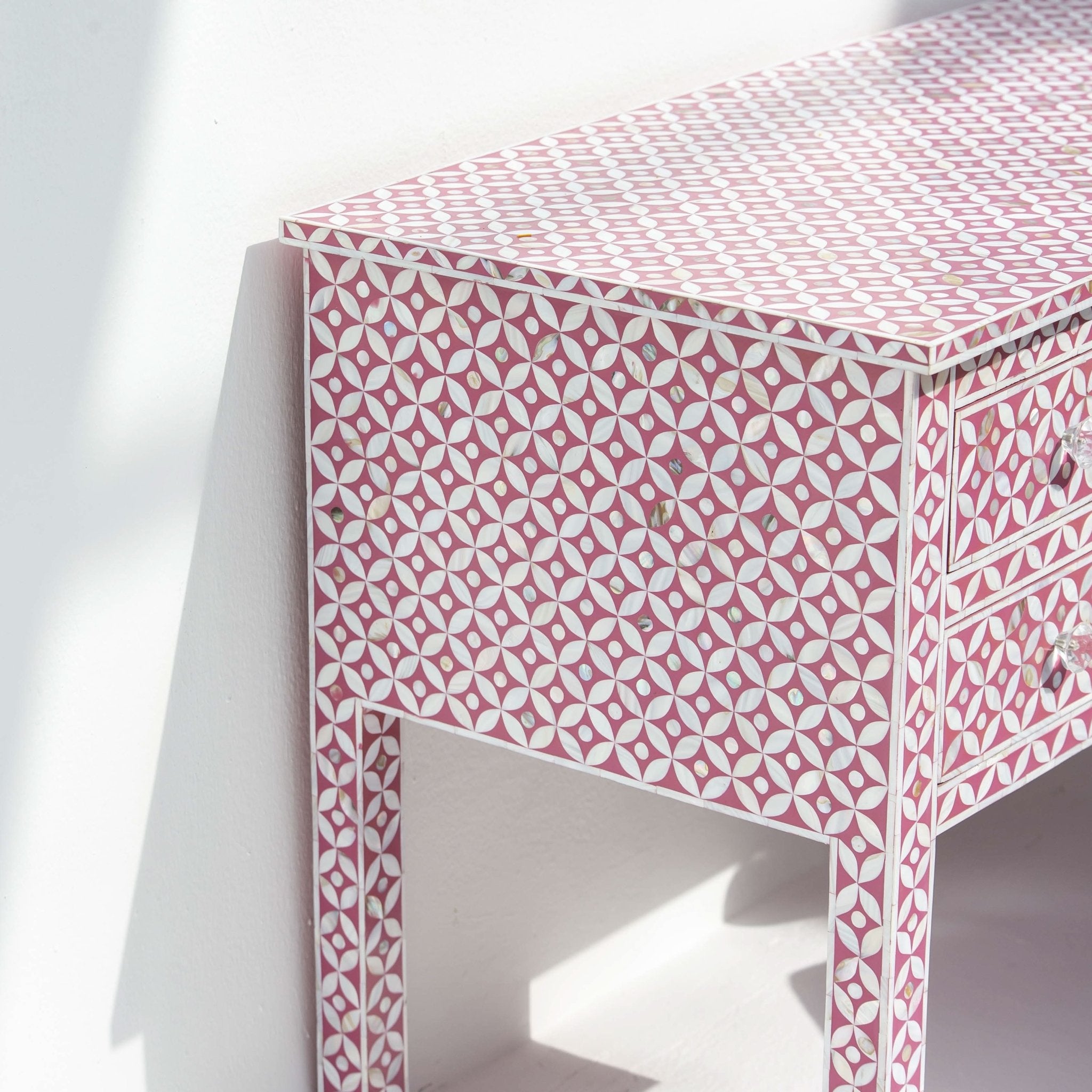 ESSENCE MOTHER OF PEARL FIVE DRAWER DESK - Art and craft furniture
