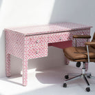 ESSENCE MOTHER OF PEARL FIVE DRAWER DESK - Art and craft furniture