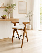 Estoria Acacia Wood Bar Stool - Art and craft furniture