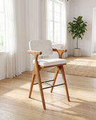 Estoria Acacia Wood Bar Stool - Art and craft furniture