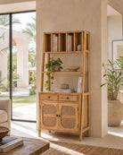 Evania Wooden Standing Bar Cabinet - Art and craft furniture