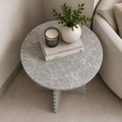 Fior Polished Marble Side Table - Art and craft furniture