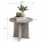 Fior Polished Marble Side Table - Art and craft furniture