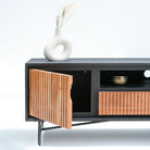 FLORENCE ACACIA TWO DOOR TWO DRAWER TV STAND - Art and craft furniture