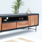 FLORENCE ACACIA TWO DOOR TWO DRAWER TV STAND - Art and craft furniture