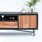 FLORENCE ACACIA TWO DOOR TWO DRAWER TV STAND - Art and craft furniture