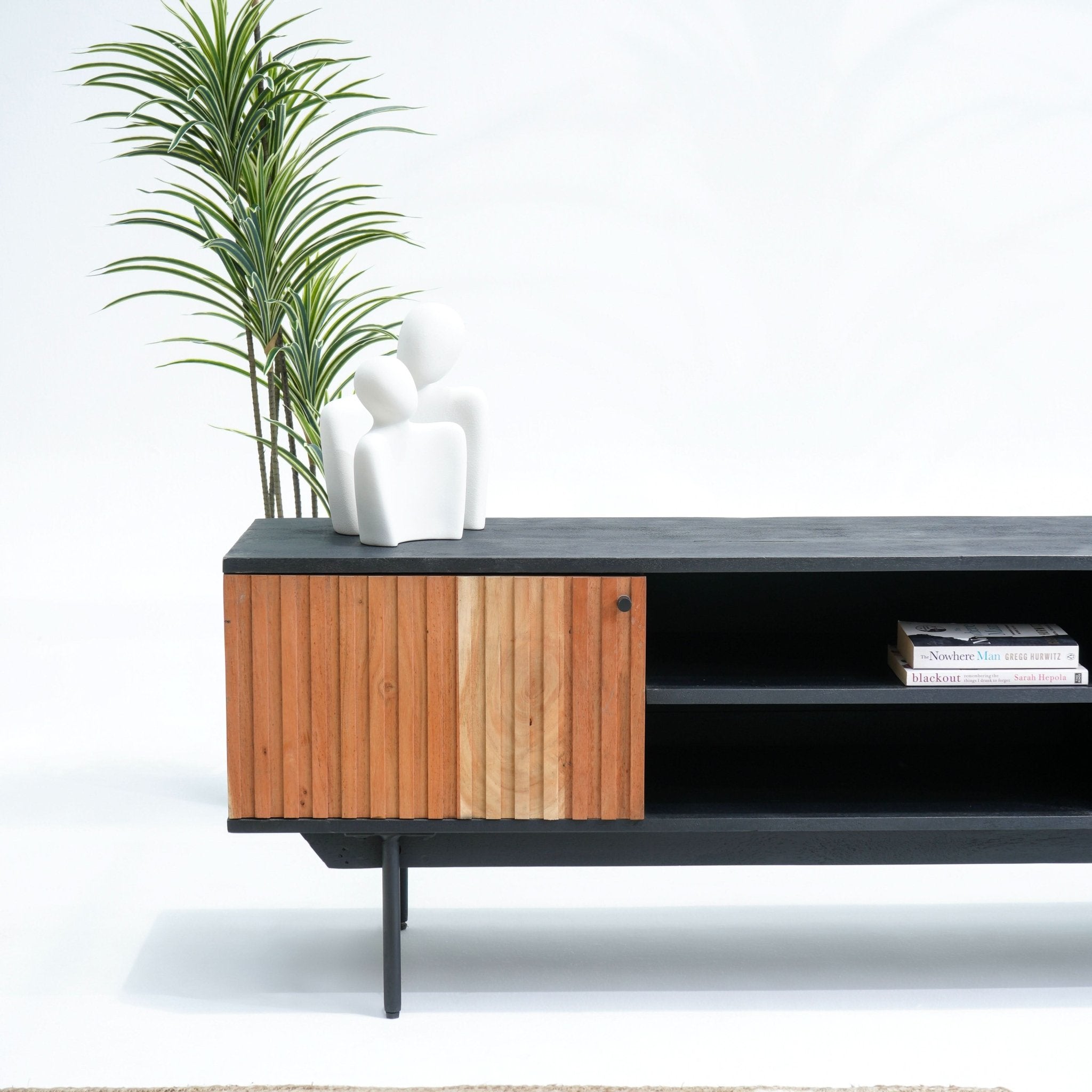 FLORENCE ACACIA TWO DRAWER ONE DOOR TV STAND - Art and craft furniture