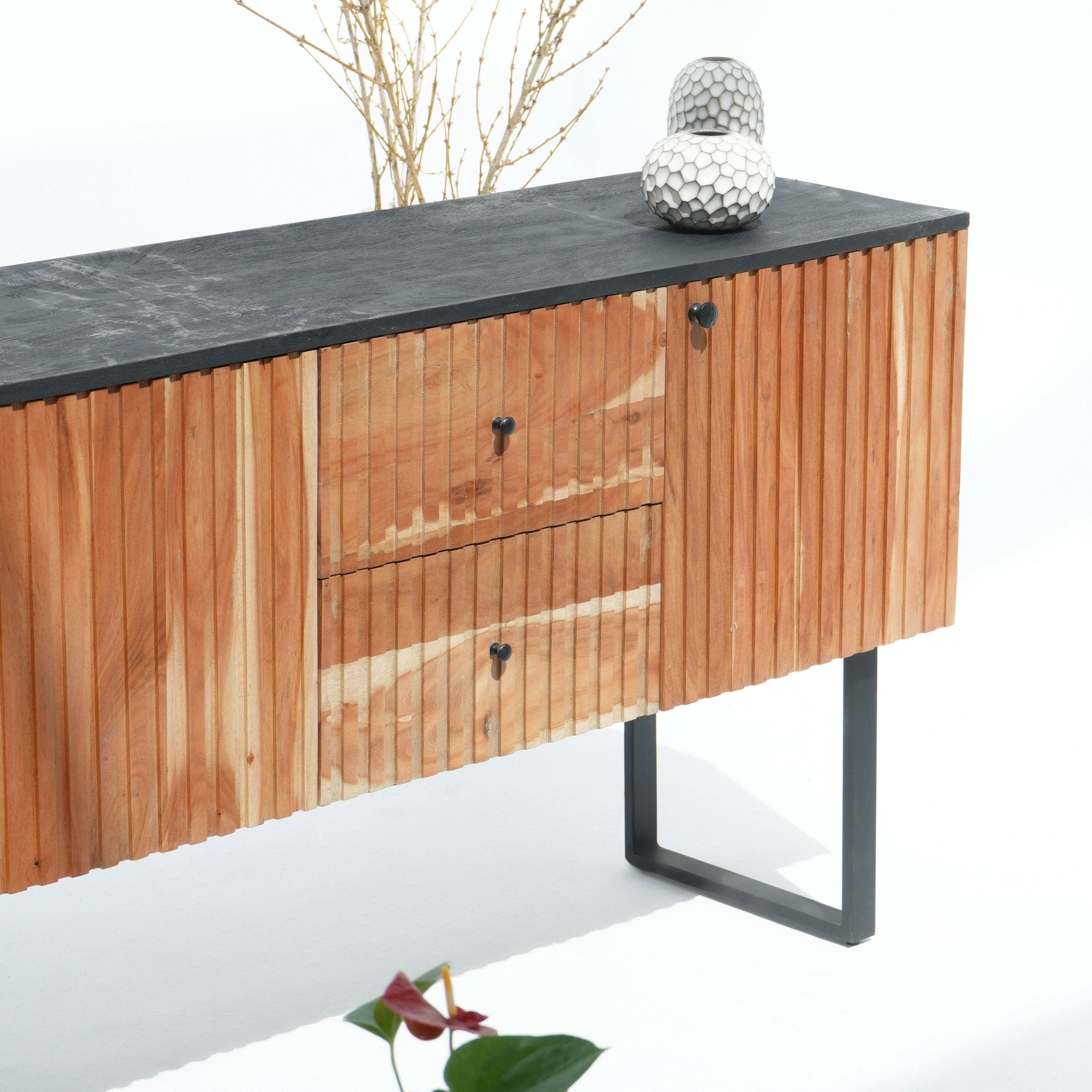 FLORENCE ACACIA WOOD LINING SIDEBOARD - Art and craft furniture