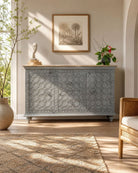 Florix 2 door 2 drawer Wooden Sideboard - Art and craft furniture