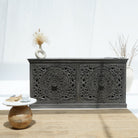 FLORVEN FOUR DOOR CARVED SIDEBOARD - Art and craft furniture