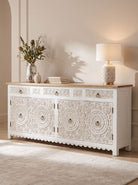 Florven Mango Wood Sideboard - Art and craft furniture