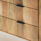 FLUTELINE WOODEN THREE DRAWER DRAWCHEST - Art and craft furniture