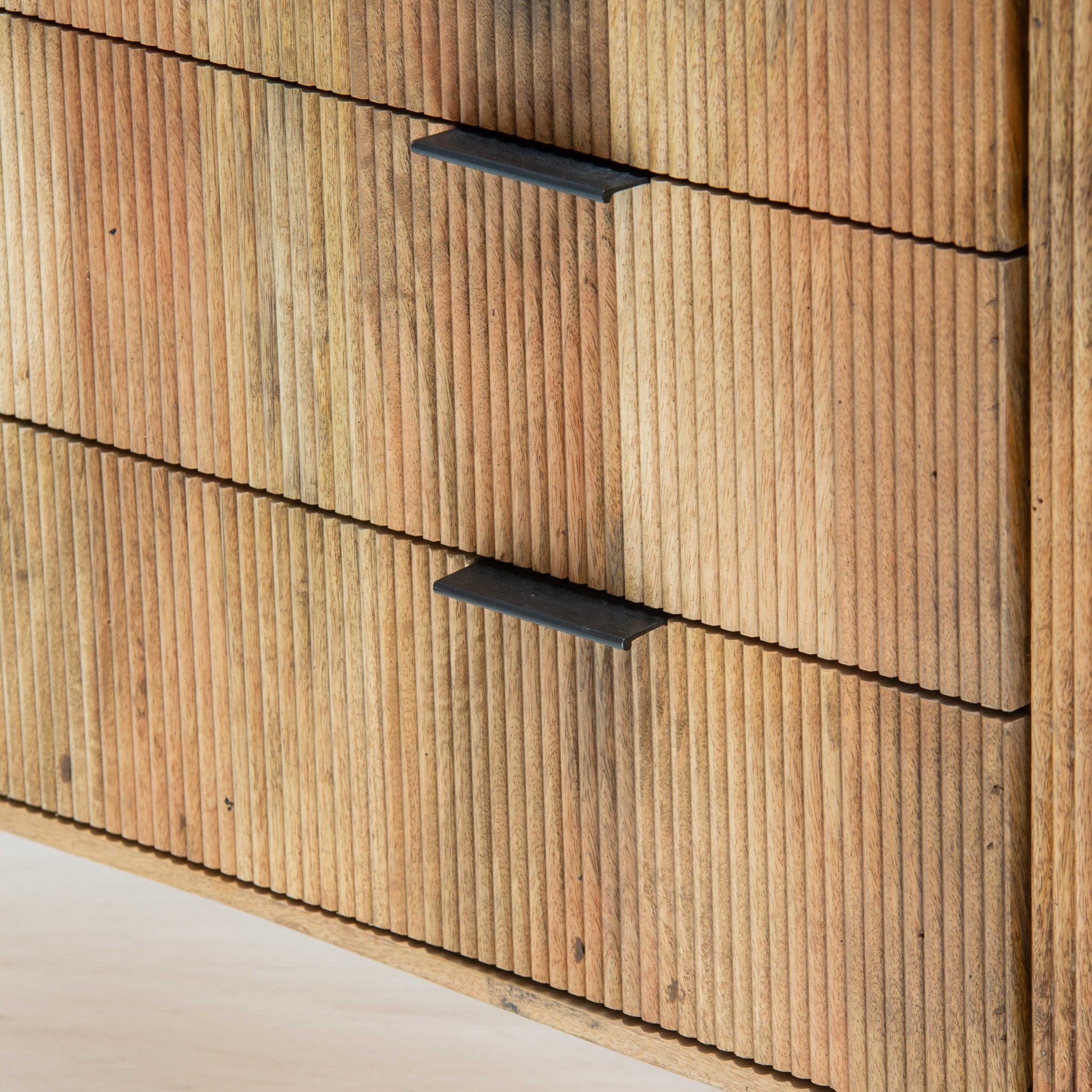 FLUTELINE WOODEN THREE DRAWER DRAWCHEST - Art and craft furniture