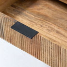 FLUTELINE WOODEN TWO DRAWER COFFEE TABLE - Art and craft furniture