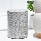 GALAXY STRIPE INLAY ROUND STOOL - Art and craft furniture