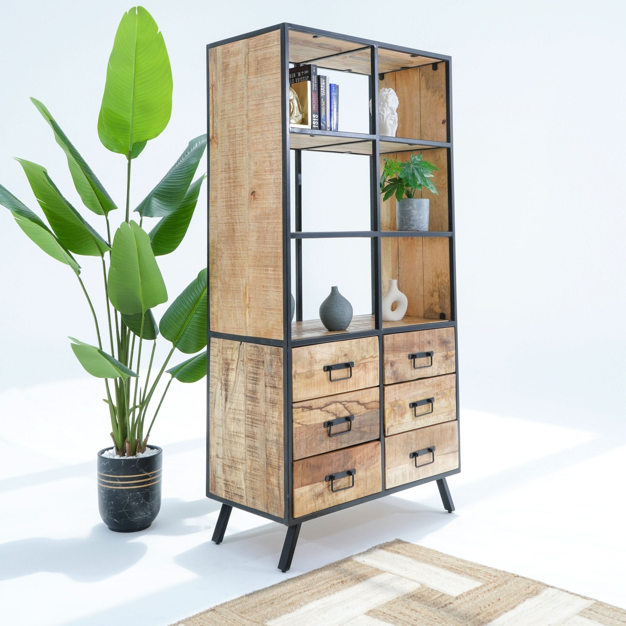 GENEVA SIX-DRAWER BOOKSHELF - Art and craft furniture