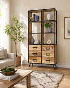 Geneva Six Drawer Bookshelf - Art and craft furniture