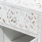GEOMETRIC WHITE MOTHER OF PEARL SIDEBOARD - Art and craft furniture