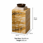 Giallo Siena Marble Plinth Polished Finish - Art and craft furniture