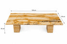 Giallo Siena Polished Marble Coffee Table - Art and craft furniture