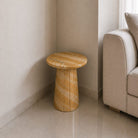 Giallo Siena Polished Marble Side Table - Art and craft furniture