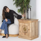 GOLD COAT BEDSIDE TABLE - Art and craft furniture